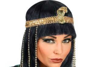 Widmann Srl Parrucca Imperatrice Egiziana con Fascia per Testa Serpente con Perline da Donna Adulti, Multicolore, WDM02089