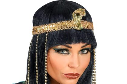 Widmann Srl Parrucca Imperatrice Egiziana con Fascia per Testa Serpente con Perline da Donna Adulti, Multicolore, WDM02089