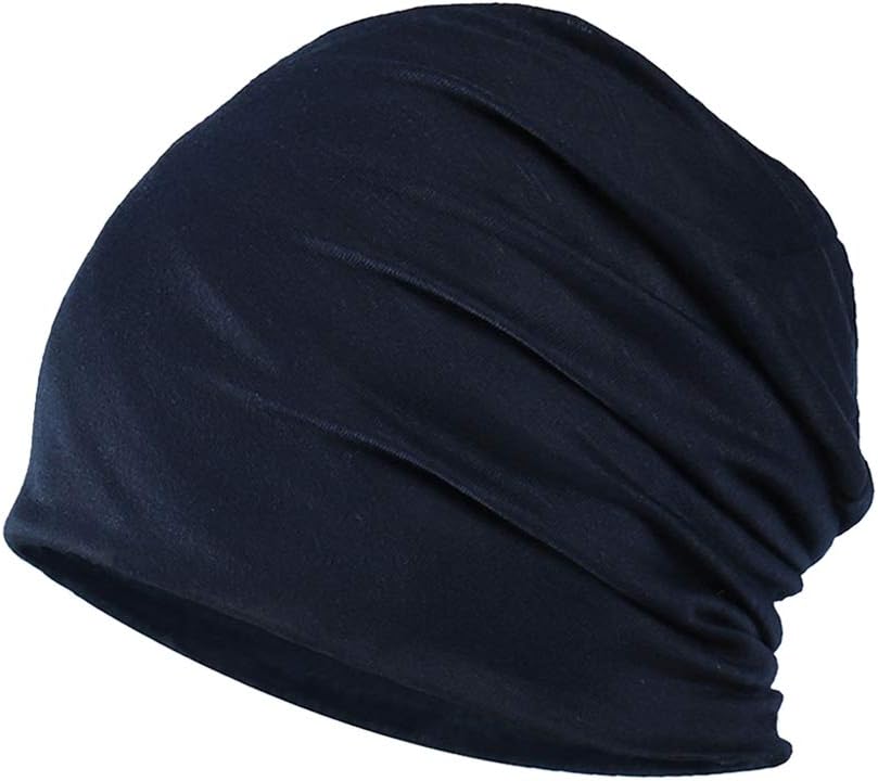 YOFASEN Berretto Slouchy - Cappello in Cotone Chemio Cancro Cappuccio per Dormire Cappuccio Turbante Copricapo Elastico Musulmano per Donna Uomo