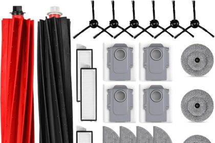 26 pezzi accessori per robot aspirapolvere Roborock S8 MaxV Ultra, 2 spazzola principale, 4 sacchetti per la polvere, 4 panni per la pulizia, 4 tergicristalli laterali, 4 filtri, 6 spazzole laterali,