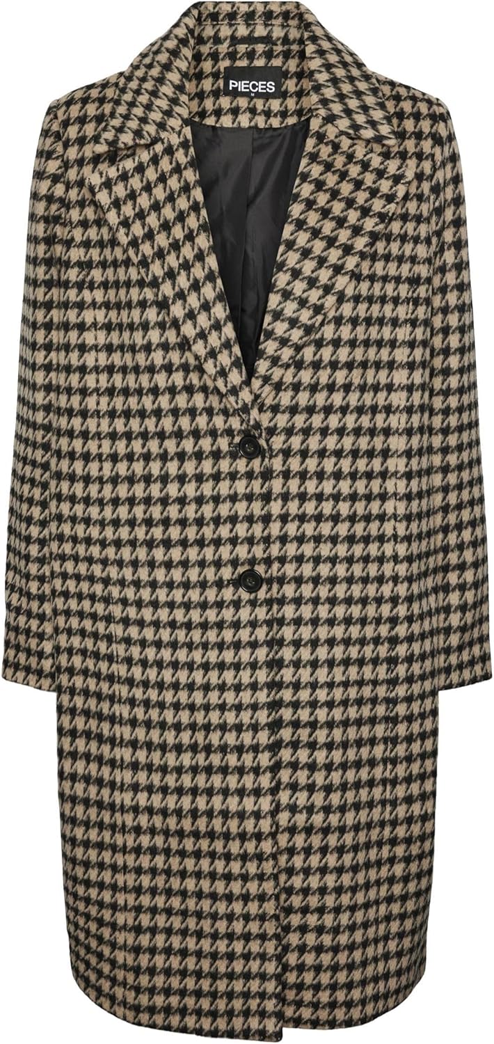 PIECES Pcandrea Check Jacket Mm Cappotto Donna