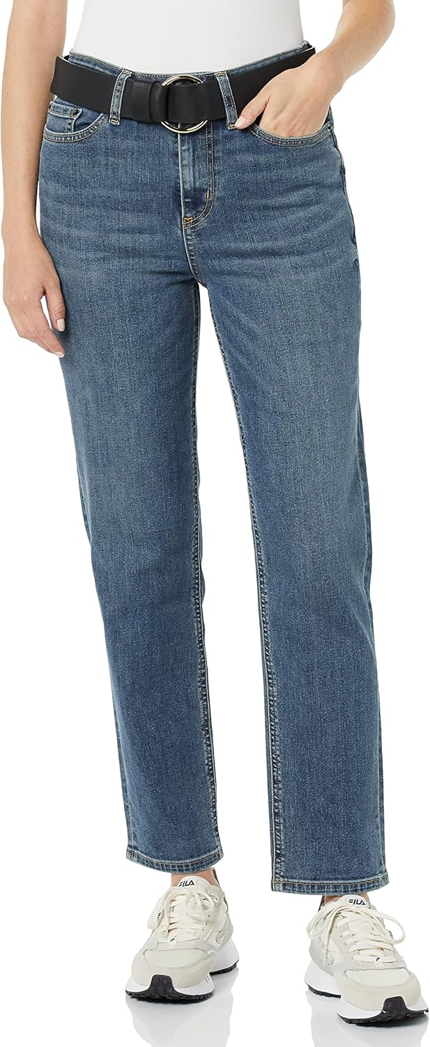 Amazon Essentials Jeans Dritti a Vita Alta - Colori Fuori Produzione Donna