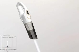 Aspirapolvere Senza Fili Potente 12kPa, Scopa Elettrica Autonomia 30 Minuti, Tecnologia ciclonica, Senza Sacco, Multi Accessori, Filtro Spazzola Elettrica per Pavimenti duri e Peli Animali