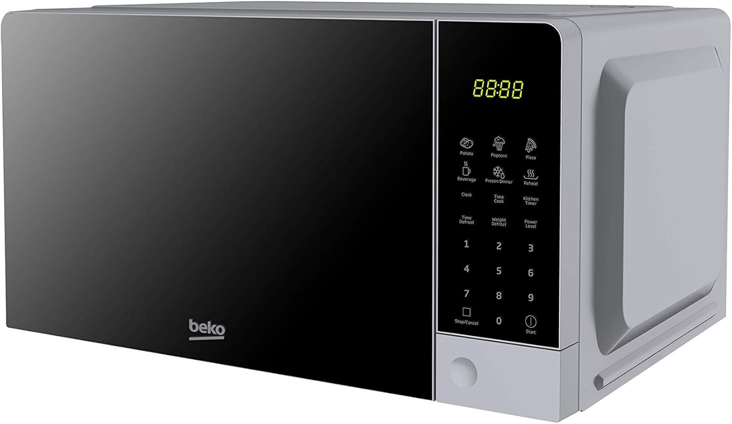 Beko MOC201103S - Forno a Microonde, Digitale, 20 L, 700 W, Argento, ‎45,2 x 32,5 x 26,2 cm