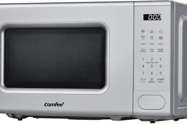 COMFEE' Forno a Microonde Digitale, 700W, 20L, 6 Menù Preimpostati, Express Cook, 11 Livelli di Potenza, Scongelamento, Funzione di Memorizzazione - Grigio - CM-E202CC(GR)