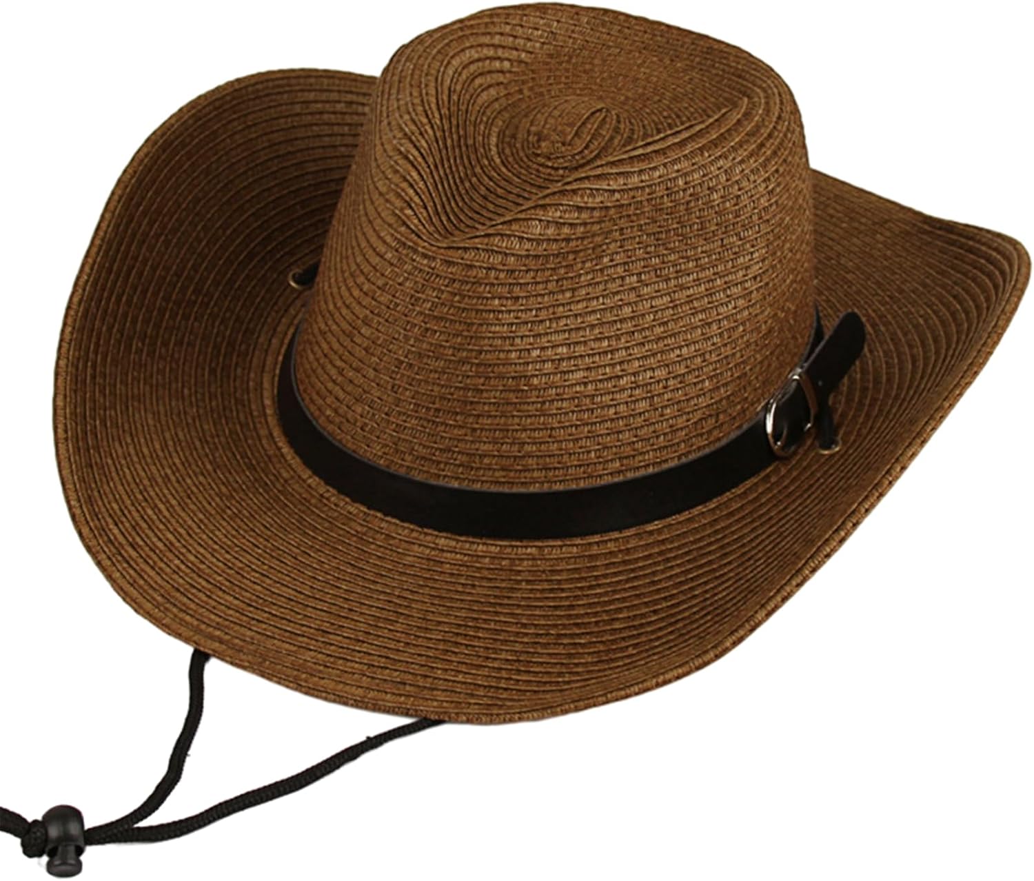 Cappello da Cowboy in Paglia per Donne e Uomini Cappello da Cowboy Occidentale Classico Cappelli da Sole a Tesa Larga Stile Vintage Cappello da Spiaggia per Uomini e Donne