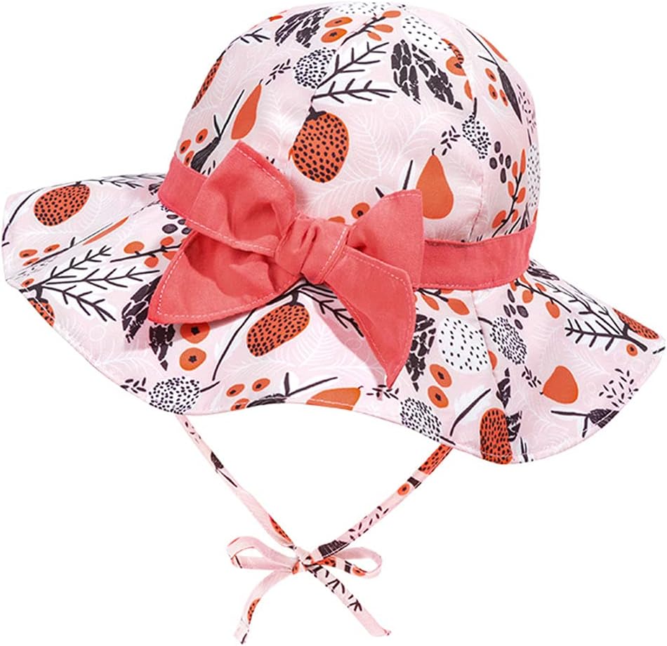 Cappello da Sole per Bambini Cappellino Estivo da 50 + UPF Protezione Solare Neonate Berretto da Spiaggia a Tesa Larga con Cinturino sottogola Regolabile …