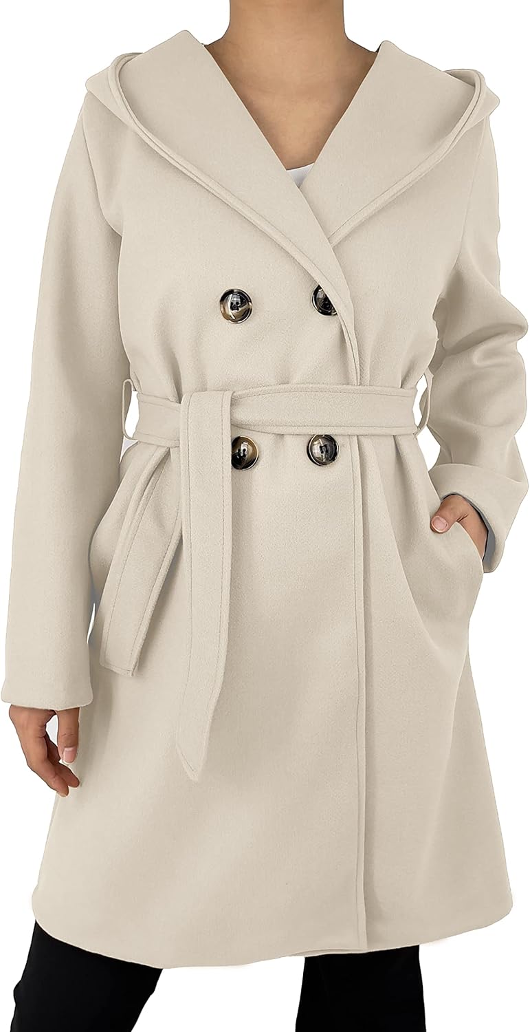 JOPHY & CO. Cappotto Invernale da Donna Maniche Lunghe Doppiopetto con Cintura cod.6595