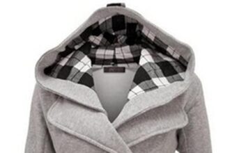 KeYIlowys Cappotto da Donna in Lana con Cappuccio E Cintura in Stile Nuovo Stile Doppiopetto