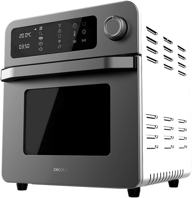 Cecotec Forno Friggitrice Bake&Fry 1500 Touch. 15 Litri, 1700 W, Risultati più sani, Schermo touch, 10 Menu preimpostati, Acciaio inossidabile, 60-230 º, Kit di accessori.
