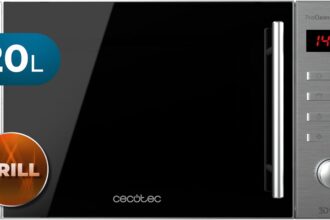 Cecotec Forno a microonde con grill ProClean 5110 Inox 20 L, rivestimento Ready2Clean, potenza 700 W, grill 800 W, 5 livelli operativi, 8 programmi, timer 60 min, display LED