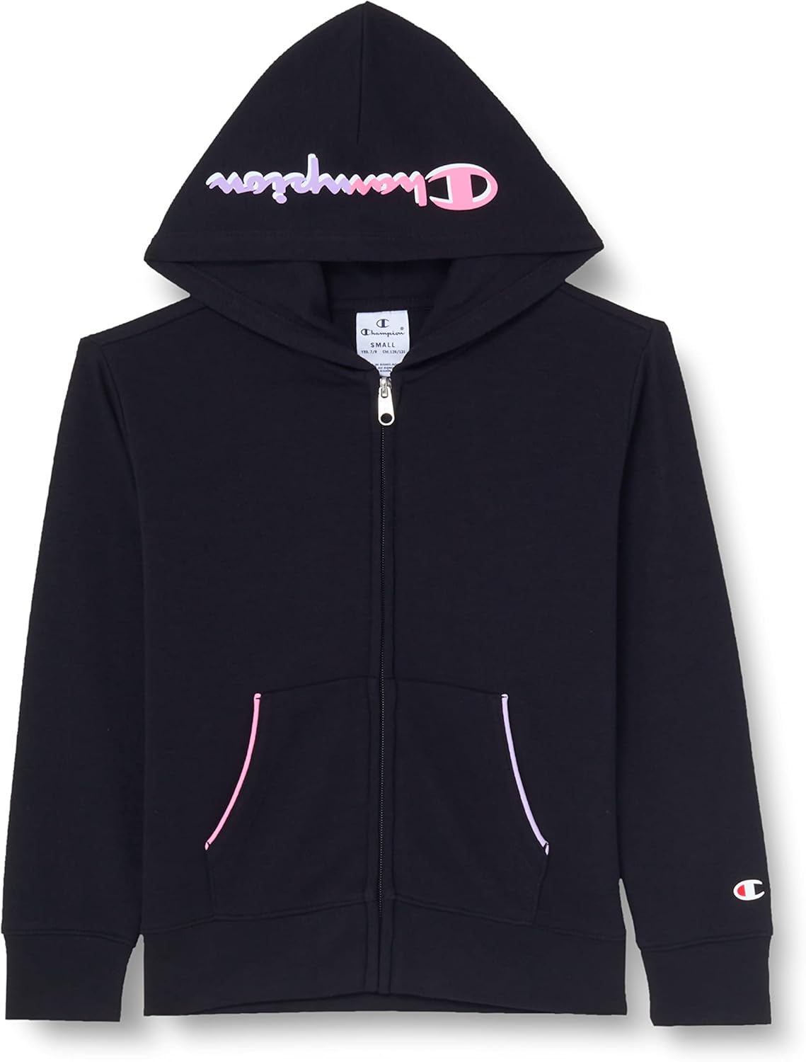 Champion Legacy C-Color-Powerblend Full Zip Felpa con Cappuccio Bambine e Ragazze