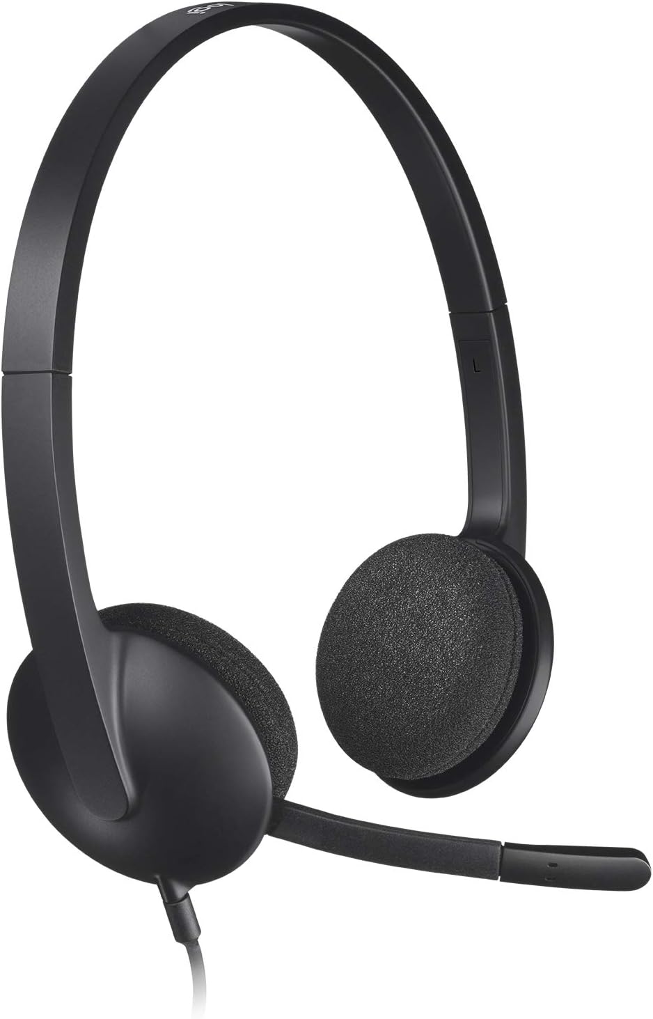 Logitech H340 Cuffie Cablate per Computer, Cuffie Stereo con Microfono e Audio Digitale, ‎Cancellazione Rumore, USB, PC/Mac/Laptop/Chromebook - Nero