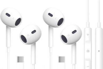 INTOBAS 2 Pack Cuffie USB C per iPhone 16/15 con Microfono, Hi-Fi Stereo Auricolari USB C con filo In-Ear Cuffie, Compatibile con iPhone 16/15/Plus/Pro/Pro Max