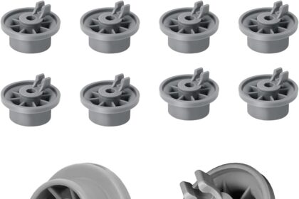 EcoJozon Kit 8 Rotelle Universali per Cestello Inferiore Lavastoviglie - Ruote e Ricambi per Lavastoviglie Bosch Siemens Neff Beko