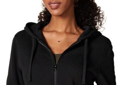 Amazon Essentials Felpa con Cappuccio e Cerniera in Pile Donna
