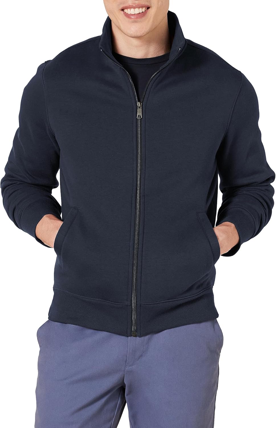 Amazon Essentials Felpa con Collo a Lupetto con Cerniera Integrale Uomo