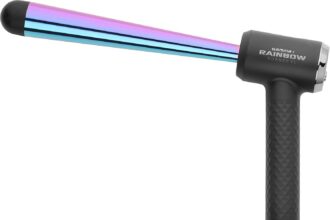 GAMMAPIU’ Ferro Arricciacapelli Professionale Korner XL Rainbow, 4 Temperature Regolabili, Onde Larghe e Strette, Effetto Mosso a Lungo, Riscaldamento Rapido, Autospegnimento dopo 60'