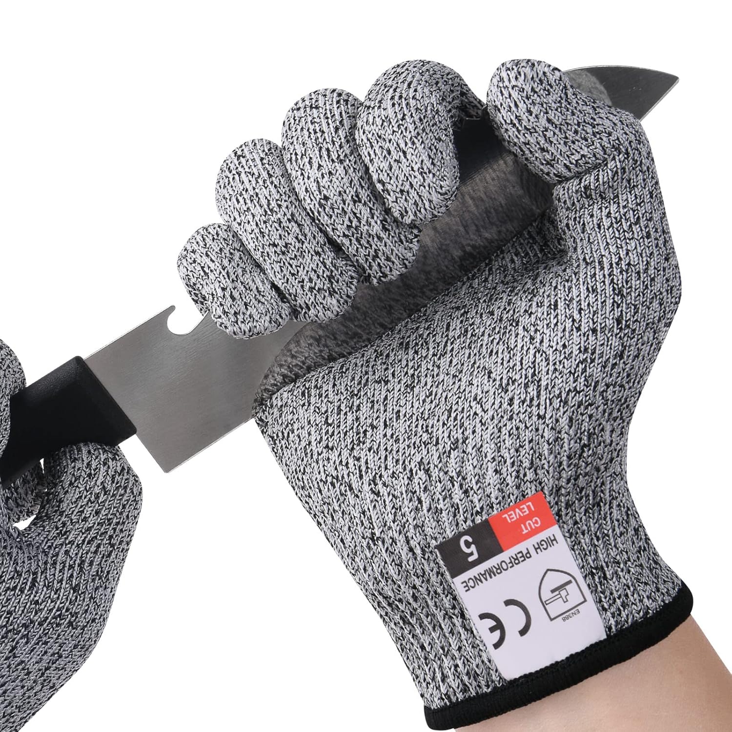 flintronic Guanti Anti Taglio, Guanti da Lavoro Resistenti al Taglio, Certificato EN 388 Protezione Livello 5, guanti da Giardinaggio, guanti da Cucina, Sottili e Leggeri, Lavabili in Lavatrice, S