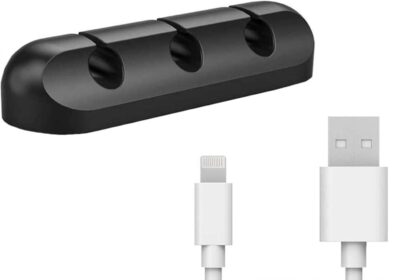 HUBEI Cavo Direzione Organizer con Clip per cavi, Ganci Adesivie Supporto per Cavo, Misura 3