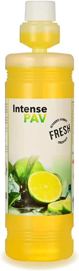 INTENSE PAV Limone Detersivo lava pavimenti concentrato super profumato compatibile con tutti i robot lavapavimenti | 1 Litro per 40 lavaggi | Per tutti i tipi di pavimento (Limone)
