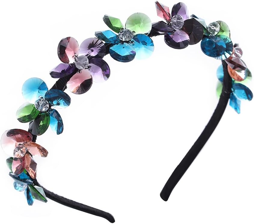 IYOU Brillantini Cristallo Fascia Scintillante Strass Multicolore Cerchietti per Capelli Vintage Compleanno Prom Matrimonio Accessori per capelli per Donne
