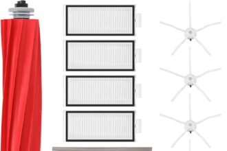 Isinlive Q7 Accessori di ricambio compatibili con Roborock Q7 Max/Q7 MAX + aspirapolvere, 1 spazzola principale, 4 filtri, 4 spazzole laterali, 1 strumento di pulizia per la spazzola