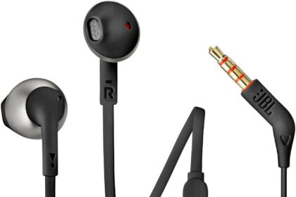 JBL JBLT205BLK Auricolari con Microfono, Nero