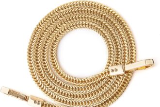 KIMI-HOSI Catena Borse Metallo 103cm Catena Ricambio Piatta Tracolla per Borsa Catene per Borsa Spalla Donna Borsetta Borsa - Accessori per Borse Oro
