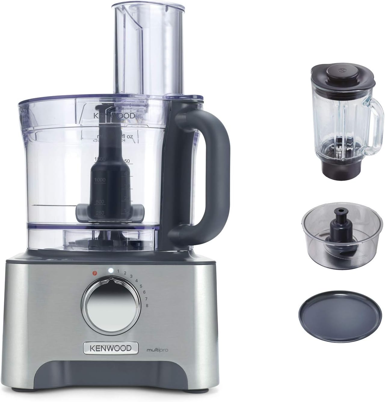 Kenwood FDM790BA MultiPro Food Processor, Robot da Cucina con Frullatore e Bilancia, 1000 W, 3 Litri, Metallo Pressofuso, Argento