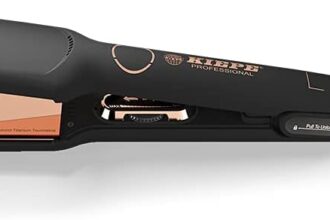 Kiepe Piastra per capelli Professionale Pure Rose Gold con display digitale e placca in titanio. Misura L