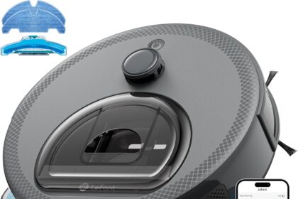 LEFANT M330Pro Robot Aspirapolvere Lavapavimenti con Mappatura, Navigazione dToF, Zona vietata, Evitamento ostacoli PSD, Aspirazione 5000Pa, 150 minuti, Pulizia programmata, Alexa/APP/WiFi, Grigio