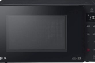 LG MH6336GIB Forno Microonde Smart Inverter con Grill al Quarzo, 23 Litri, 1000 W, Programmi Automatici, 5 Livelli di Potenza Regolabili - Nero Fumè