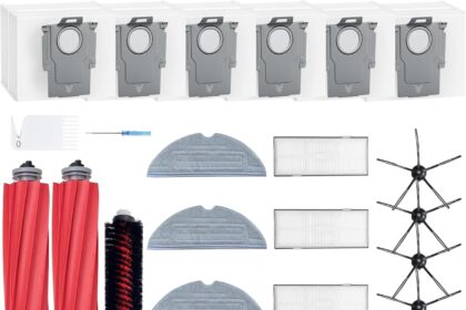 LOVECO Accessori di ricambio compatibili per Roborock S7 MaxV Ultra, S7 Pro Ultra, 2 Spazzole Principali, 1 Spazzola Autopulente, 4 Filtri, 6 Spazzole Laterali, 4 Panni, 6 Sacchi di Polvere - Negro