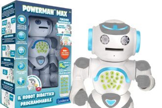Lexibook, Powerman Max, Telecomando STEM Programmabile Balla Canta e Racconta 10.000 Storie 300+ Apprendimento, ROB80IT