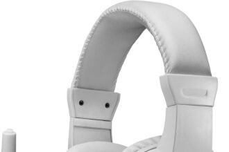 Mars Gaming MH122, Cuffie da Gioco Over Ear FRGB con Microfono, Suono HiFi, Cancellazione del Suono, Ultra Leggere, PS4 PS5 Xbox Switch Tablet Windows Mac, Bianco