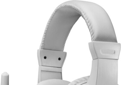 Mars Gaming MH122, Cuffie da Gioco Over Ear FRGB con Microfono, Suono HiFi, Cancellazione del Suono, Ultra Leggere, PS4 PS5 Xbox Switch Tablet Windows Mac, Bianco