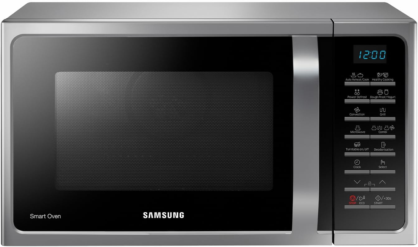 Samsung Forno a Microonde Combinato a libera installazione SmartOven MC28H5015AS/ET, Cottura Ventilata, Microonde + Grill 900 W + 1500 W, 28 L, 52l x 47h x 31p cm, Argento