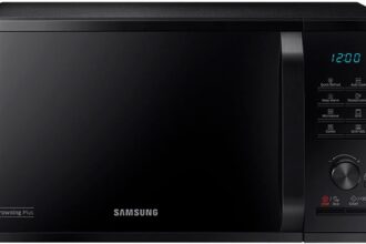 Samsung Forno a Microonde Grill Advanced, MG23K3515CK/ET, Cottura Croccante, AutoCook, Microonde + Grill 800 W + 1100 W, 23 L, 49l x 27,5h x 39p cm, Nero