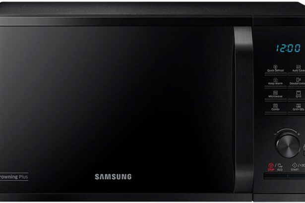 Samsung Forno a Microonde Grill Advanced, MG23K3515CK/ET, Cottura Croccante, AutoCook, Microonde + Grill 800 W + 1100 W, 23 L, 49l x 27,5h x 39p cm, Nero