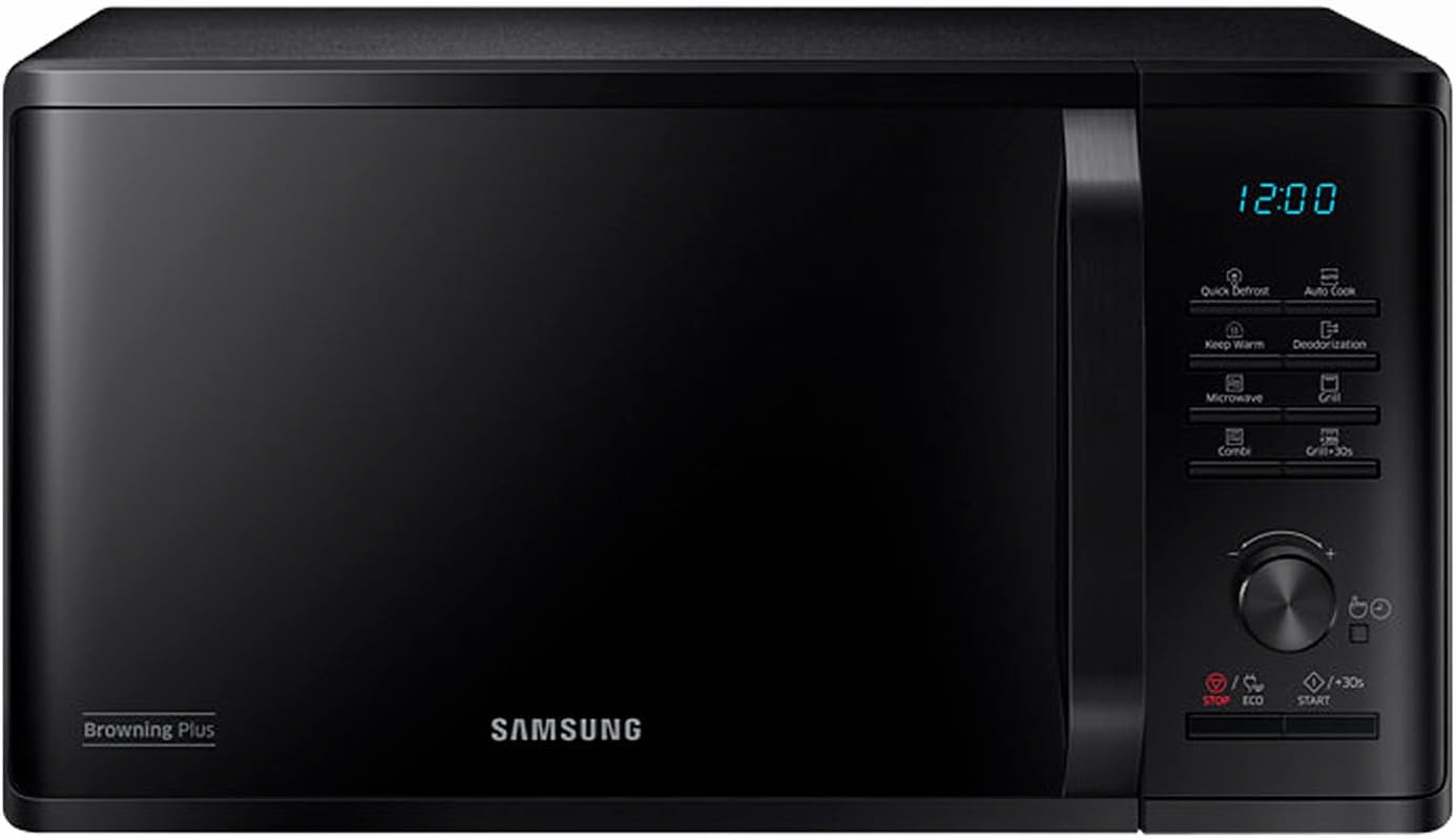Samsung Forno a Microonde Grill Advanced, MG23K3515CK/ET, Cottura Croccante, AutoCook, Microonde + Grill 800 W + 1100 W, 23 L, 49l x 27,5h x 39p cm, Nero