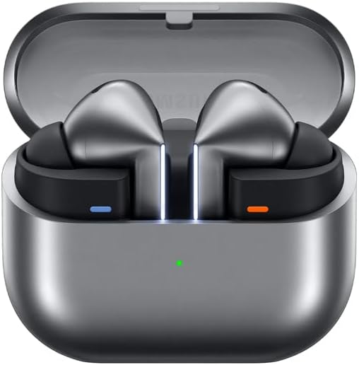 Samsung Galaxy Buds3 Pro Auricolari in-ear True Wireless, Cuffie ergonomiche con luce LED, Cancellazione attiva del rumore, Audio Hi-Fi, Batteria a lunga durata, IP57, Silver 2024 [Versione Italiana]