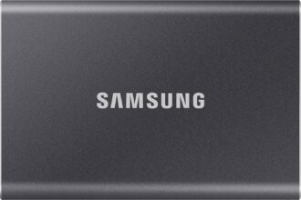 Samsung MU-PC1T0T/WW T7 - SSD Esterno Portatile da 1 TB, USB 3.2 Gen 2, 10 Gbps, Tipo-C, Grigio Titanio