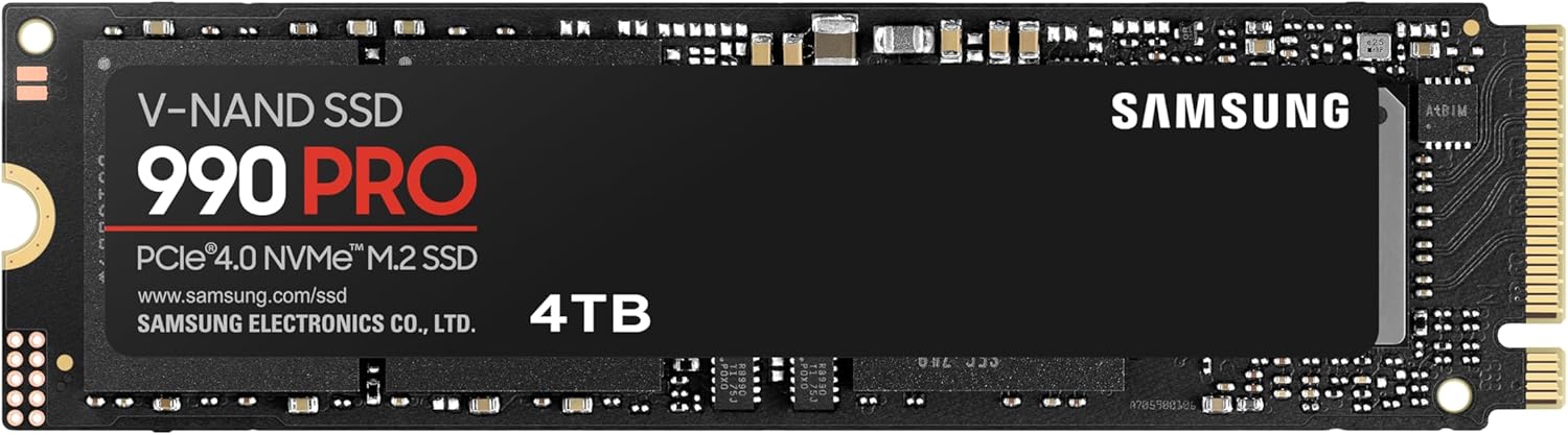Samsung Memorie MZ-V9P4T0B 990 PRO SSD Interno da 4TB, compatibile con Playstation 5, PCIe NVMe M.2
