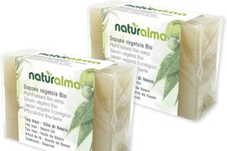Sapone artigianale vegetale TEA TREE E OLIO DI NEEM Bio 2 X 100g Naturalma lavorazione artigianale a bassa temperatura Vegan
