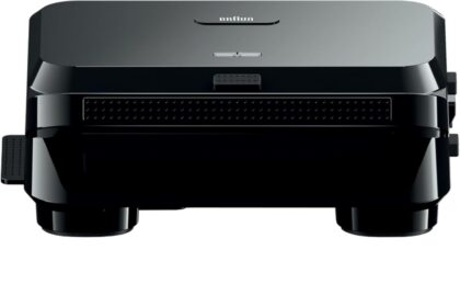 Braun SnackMaker 5 SM5001, Sandwich Maker con Piastre Grill Rimovibili, in Alluminio Pressofuso, Piastre Lavabili in Lavastoviglie, 800W, Nero