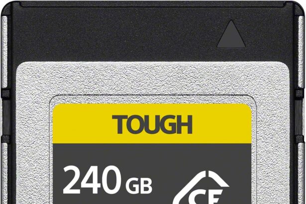 Sony CFexpress Type B 240 GB TOUGH (CEBG240T) – estremamente veloce (lettura fino a 1850 MB/s, scrittura fino a 1600 MB/s), ultra resistente, perfetta per riprese fotografiche e video professionali