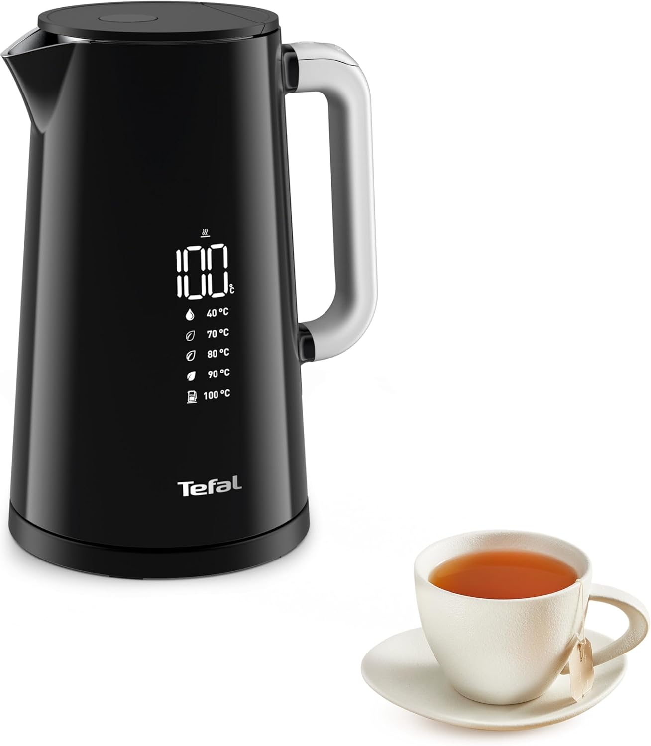 Tefal Smart N' Light 1.7L Noir KO850810 Bouilloire avec contrôle affichage Digital 5 choix de température Nero Bollitore con Controllo Display scelte