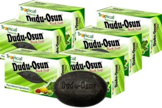 Tropical Naturals, sapone nero "Dudu Osun", confezione da 6