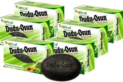 Tropical Naturals, sapone nero "Dudu Osun", confezione da 6